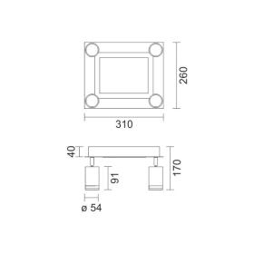 ΠΛΑΦΟΝΙΕΡΑ 9W 3000K+GU10 ΛΕΥΚΟ