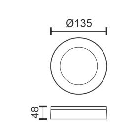 ΑΠΛΙΚΑ ΣΤΡΟΓΓΥΛΗ ΜΙΚΡΗ 7W 4000K