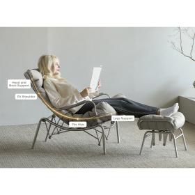 Κουνιστή Πολυθρόνα Liam με Πουφ - Eureka Ergonomic® ERK-LS02-GY