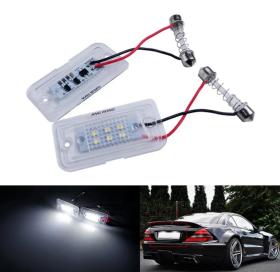 Φώτα πινακίδας LED για - MERCEDES (W203 / C209 / A209 / SL / SLR / Maybach 57 / 62)