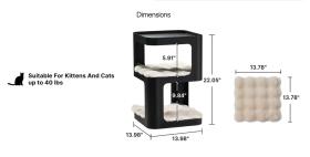 Πύργος Γάτας 3 Επιπέδων Και Βοηθητικό Τραπέζι - Eureka Ergonomic® ERK-P-CET03-B