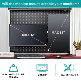 Pegboard Αξεσουάρ Γραφείων - Eureka Ergonomic ARPB-01B-US