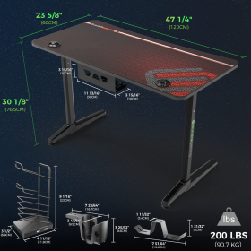 Gaming Γραφείο - Eureka Ergonomic® ERK-GIP-P47B-V1