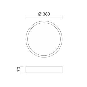 ΠΛΑΦΟΝΙΕΡΑ ΟΡΟΦΗΣ LED ΠΑΙΔΙΚΟ ΑΕΡΟΠΛΑΝΟ CCT 2*24W 3000K | 4000K | 6000K
