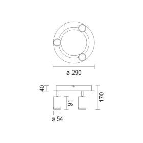 ΠΛΑΦΟΝΙΕΡΑ 7W 3000K+GU10 ΛΕΥΚΟ