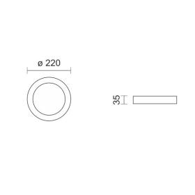 ΠΛΑΦΟΝΙΕΡΑ ΟΡΟΦΗΣ LED 18W CCT