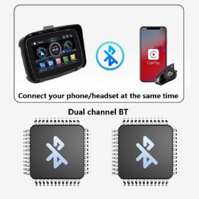 CARMEDIA CMM200 5” IPX7 WIRELESS CARPLAY MONITOR FOR MOTO