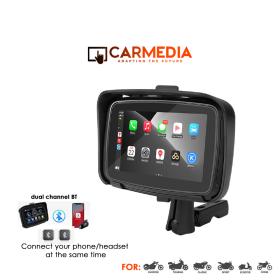 CARMEDIA CMM200 5” IPX7 WIRELESS CARPLAY MONITOR FOR MOTO