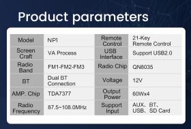 CARMEDIA CMU05 1DIN RCD