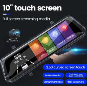 CARMEDIA CMMI 01 10'' Streaming Rearview Mirror Front & Rear Dual Recording