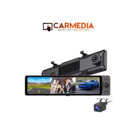 CARMEDIA CMMI 02 11.26'' Streaming Rearview Mirror - Front & Rear & Inside 3 Recording