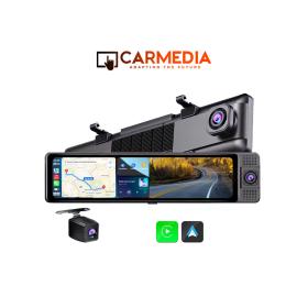 CARMEDIA CMMI 03 11.26'' Rearview Mirror - Front & Rear & Inside 3 Recording & CP/AA