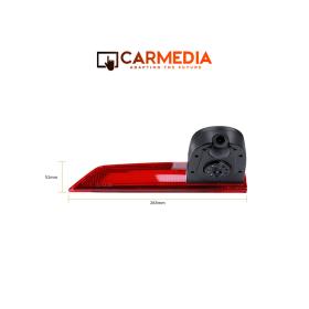 CARMEDIA CMC 613 FORD TRANZIT CUSTOM 2016+ DUAL AHD BRAKE LIGHT CAMERA 180° with LED