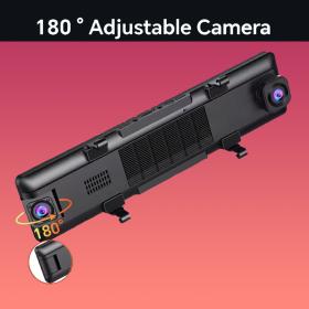 CARMEDIA CMMI 03 11.26'' Rearview Mirror - Front & Rear & Inside 3 Recording & CP/AA