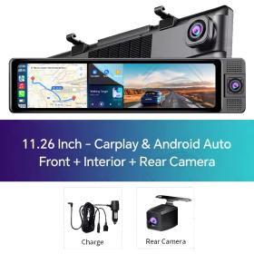 CARMEDIA CMMI 03 11.26'' Rearview Mirror - Front & Rear & Inside 3 Recording & CP/AA