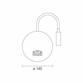 ΑΠΛΙΚΑ ΚΡΕΒΑΤΙΟΥ LED ΡΥΘΜΙΖΟΜΕΝΗ ΛΕΥΚΗ 3W