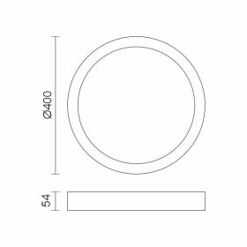 ΠΛΑΦΟΝΙΕΡΑ ΟΡΟΦΗΣ LED 50W CCT ΛΕΥΚΗ ΣΤΡΟΓΓΥΛΗ ΣΤΕΓΑΝΗ