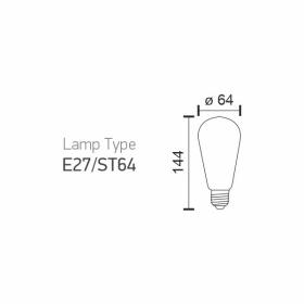 ΛΑΜΠΤΗΡAΣ E27 FILAMENT 12W