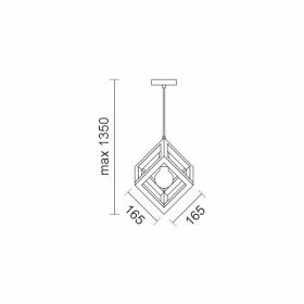ΚΡΕΜΑΣΤΟ ΓΥΨΙΝΟ Ε27 18W ΤΕΤΡΑΓΩΝΟ