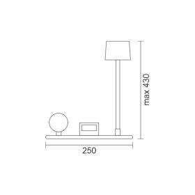 ΦΩΤΙΣΤΙΚΟ LED ΓΡΑΦΕΙΟΥ ΜΕ HXEIO BLUETOOTH KAI ΒΑΣΗ ΑΣΥΡΜΑΤΗΣ ΦΟΡΤΙΣΗΣ CCT
