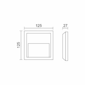 ΑΠΛΙΚΑ LED ΕΞΩΤΕΡΙΚΟΥ ΧΩΡΟΥ 1,5W CCT ΑΝΘΡΑΚΙ ΤΕΤΡΑΓΩΝΗ