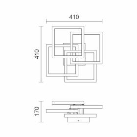 ΠΛΑΦΟΝΙΕΡΑ ΟΡΟΦΗΣ LED CCT 52W 3000K | 4000K | 6000K