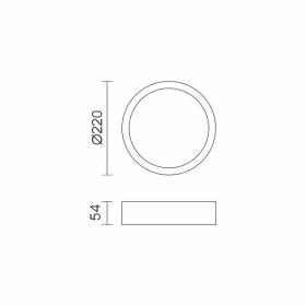 ΠΛΑΦΟΝΙΕΡΑ ΟΡΟΦΗΣ LED 24W CCT ΜΑΥΡΗ ΣΤΡΟΓΓΥΛΗ ΣΤΕΓΑΝΗ