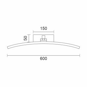 ΦΩΤΙΣΤΙΚΟ ΛΟΥΤΡΟΥ LED 14W  CCT ΧΡΩΜΙΟ