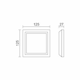 ΑΠΛΙΚΑ LED ΕΞΩΤΕΡΙΚΟΥ ΧΩΡΟΥ 3,8W CCT ΑΝΘΡΑΚΙ ΤΕΤΡΑΓΩΝΗ
