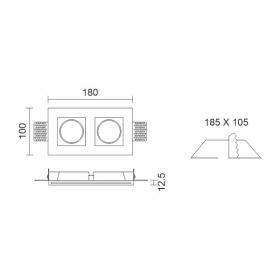 ΧΩΝΕΥΤΟ ΓΥΨΙΝΟ ΟΡΟΦΗΣ ΔΙΠΛΟ TΕΤΡΑΓΩΝΟ