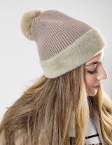 CM-1269 Faux Fur Pom Beanie