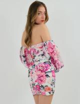 OFFER / S/MINIDRESS/2 Off Shoulder Mini Floral Dress