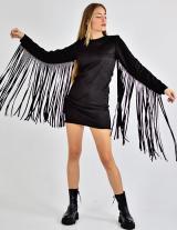 OFFER / KKW353006 Fringe Mini Longsleeve Dress