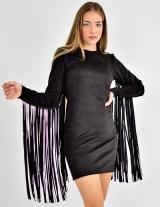 OFFER / KKW353006 Fringe Mini Longsleeve Dress