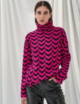 TM7448 Fishbone pattern sweater dress