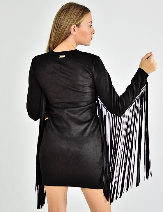 OFFER / KKW353006 Fringe Mini Longsleeve Dress