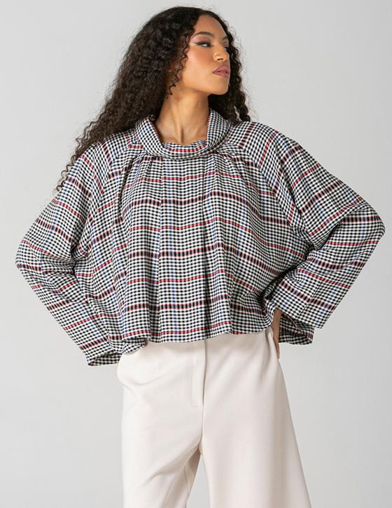 25X318 Checked Crop Top