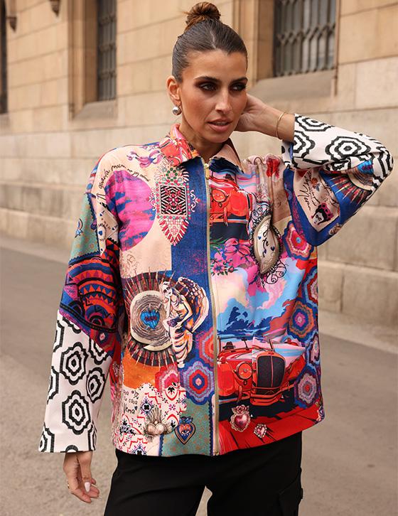 AZURE14806N321 Printed Jacket