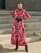 BAROCCO/1009 Maxi Printed Shirtdress