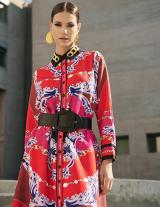 BAROCCO/1009 Maxi Printed Shirtdress