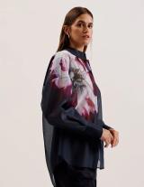 ORRIN277261 Printed Button Down Oversized Shirt