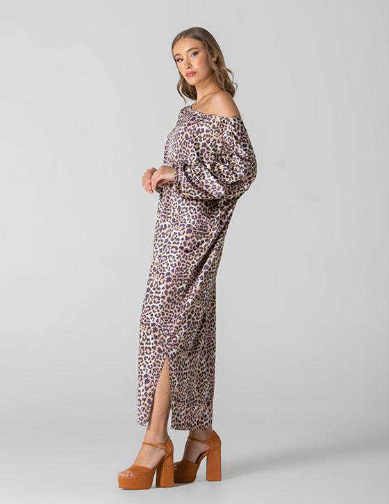 25Χ911 Oversized Maxi Leopard Φόρεμα