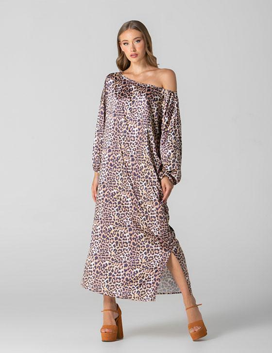 25Χ911 Oversized Maxi Leopard Φόρεμα