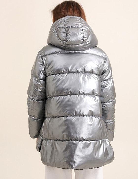  AT8535B Midi Hooded Double Faces Puffer Jacket