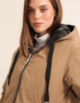 AT8535B Midi Hooded Double Faces Puffer Jacket