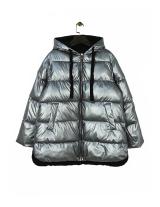  AT8535B Midi Hooded Double Faces Puffer Jacket