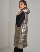  AT8306B Hooded Metallic Sleeveless Jacket