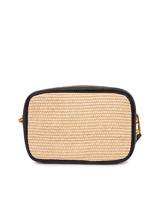 BARDAS279023 Webbing Faux Raffia Camera Cross-Body Bag