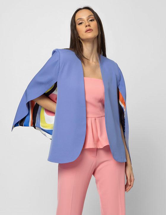 25S509 Crep Cape Jacket