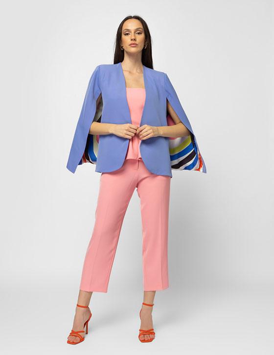  25S509 Crep Cape Jacket
